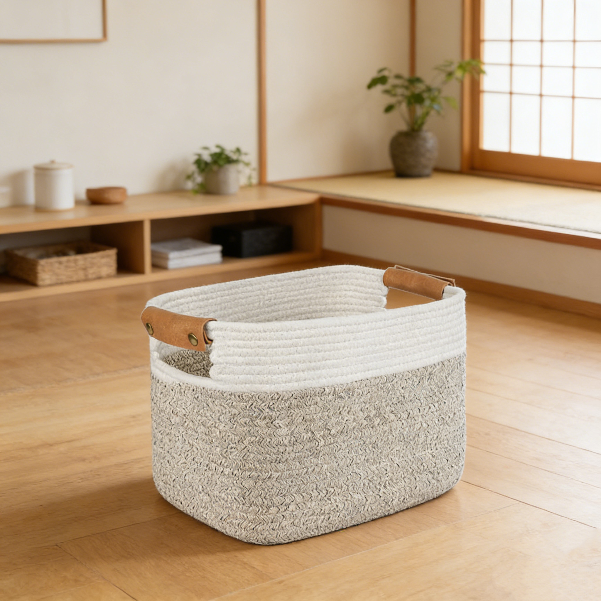 Cotton Rope Woven Storage Baskets