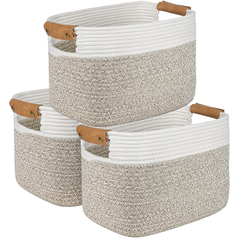 Cotton Rope Woven Storage Baskets